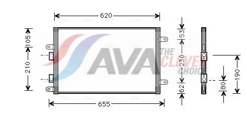 Condenseur, climatisation AVA COOLING AL5077 