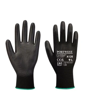 Gant enduit PU paume sans latex - Paquet individuel couleur : Noir taille XL - PORTWEST - - A128K8RXLPORTWEST